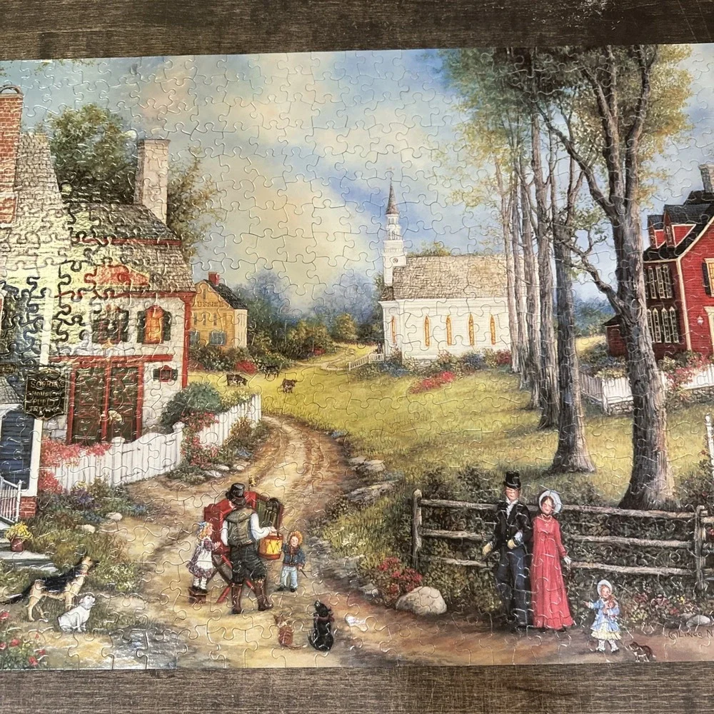 Ceaco Linda Nelson Stocks Uncle Percy's Peep Show 550 Piece Puzzle Complete 1999